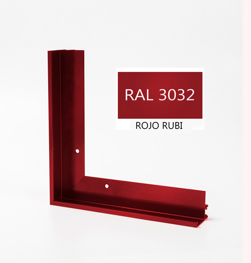 marco color rojo rubi