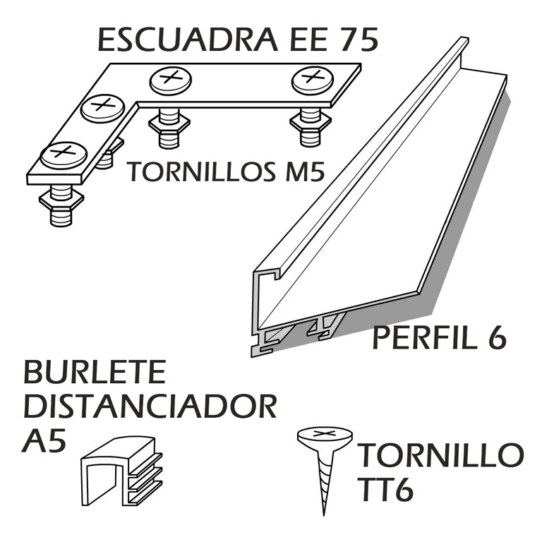 Instructivo de armado marco Floating 06, paso 1